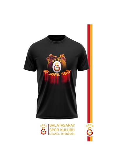 Galatasaray Lisanslı We Are Gala T-shirt Kişiye Özel Ahşap Kutulu Siyah
