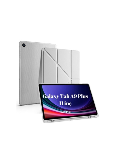 A9 11inç X210 X215 X216 İle Uyumlu Kılıf Kalem Bölmeli Trifolding Case Gri Sku: Zeusb0dy69v7rn Arka Kapak