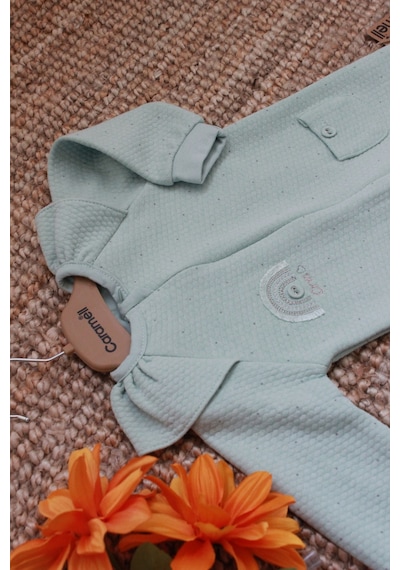Caramell Barbosa Kız Bebek Şık 2'li Bebek Tulumu 0-3 Ay /3-6 Ay Patikli & 6-9 Ay/ 9-12 Ay Patiksiz Kışlık Yeşil Caramell Barbosa Kız Bebek Şık 2'li Bebek Tulumu 0-3 Ay /3-6 Ay Patikli & 6-9 Ay/ 9-12 Ay Patiksiz Kışlık Yeşil
