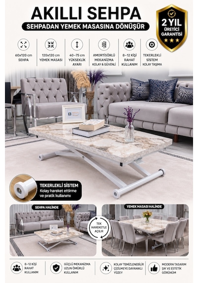 Home Üst Tabla Mdf Beyaz Mermer Oval Köşe Alt Beyaz