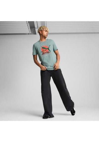 Puma Graphıcs Puma Bonsai Tee Erkek Tişört Mavi