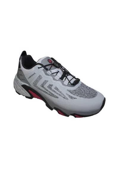 Lumberjack Erkek Siyah Gri Kalın Taban Memory Foam Akıllı Bağcıklı Sneaker Spor Ayakkabı 001