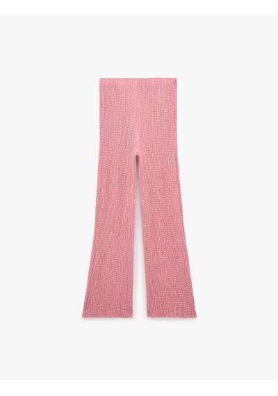 Koton Bürümcük Kumaş Dokulu Slim Fit Pantolon Pembe 6sak40128ek Gül