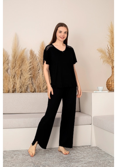 Nisanca Bambu Kumaş Büyük Beden Kadın Dantelli Kısa Kollu Pijama Takımı Yumuşak, Nefes Alabilir, Şık Ve Rahat, M-5xl Bordo Nisanca Bambu Kumaş Büyük Beden Kadın Dantelli Kısa Kollu Pijama Takımı Yumuşak, Nefes Alabilir, Şık Ve Rahat, M-5xl Bordo