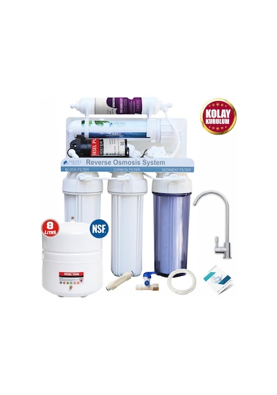 Piksel Aqua 5 Aşamalı Pompalı Açık Kasa Su Arıtma Cihazı