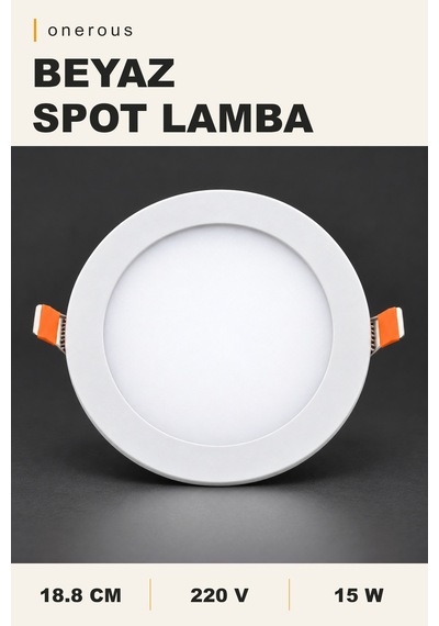 Onerous 15w Beyaz Slim Led Spot