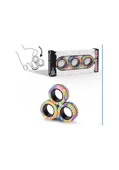 Magnetic Ring Stres Giderici Manyetik Halka Oyuncak Relax Fidget Oyuncak Stres Yüzüğü