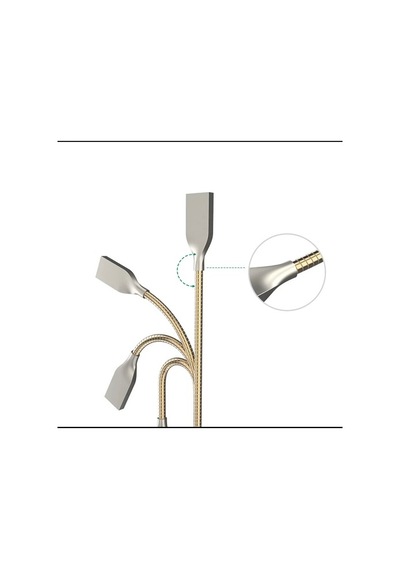 3.1A Micro-Metal Yaylı Usb Hızlı Şarj Kablosu