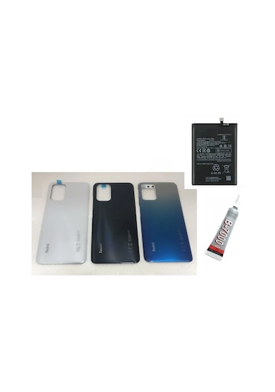 Redmi Note 10s Uyumlu Arka Batarya Kapağı ,batarya Mavi
