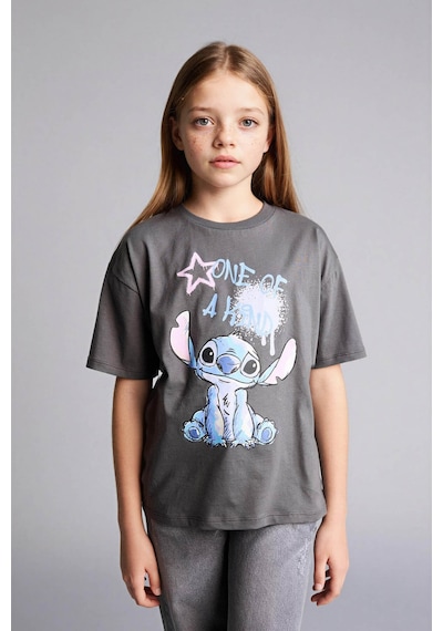 Defacto Dısney Lılo & Stıtch Tişört Kız Çocuk Antrasit Kız Çocuk T-shirt H0724a8/ar58 Antrasit