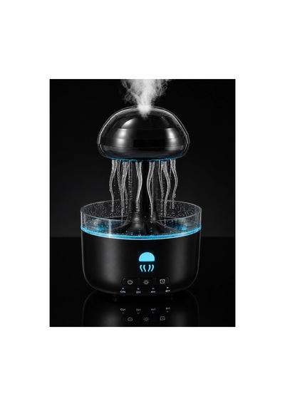 Rgb Işıklı Denizanası Hava Nemlendirici Ultrasonik Buhar Makinesi 2h 4h 8h Zamanlayıcılı Renkli