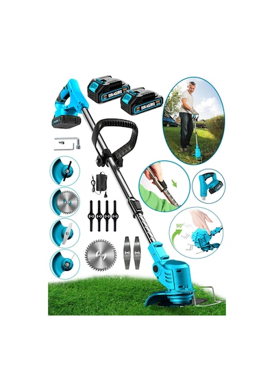 Dragro Alman DRG-3800 Eco Pro 2 Akülü 3800 VF 20 AH Ot Çim Çalı Diken Biçme Tırpanı Teleskopik Uzatmalı