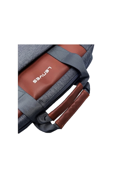 Lenyes Lb543 Su Geçirmez Polyester Kumaş Çıkarılabilir Omuz Askılı 13-14 İnç Laptop Çantası Gri