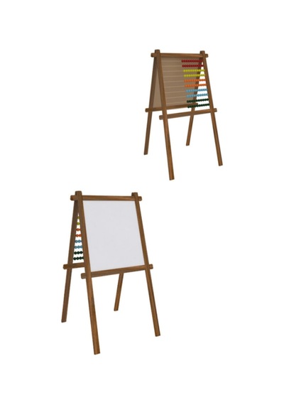 Ahşap 40x55 Cm Ayaklı Abaküslü Yazı Tahtası 380 Beyaz