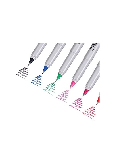 Sharpie Ultra Fine, Süper İnce Uç, Karışık 12'li Paket Çok Renkli