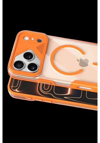 İphone 17 Pro Max Zinko Magsafe Kapak - Turuncu