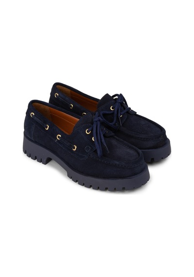 Deery Kadın Hakiki Süet Lacivert Marin Loafer - 02036zlcvc01