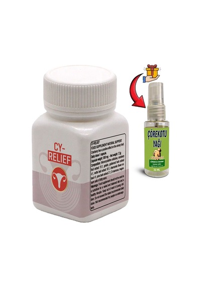 Cy-relief 1 Kutu Amerikan Kızılcığı Ebegümeci Adaçayı C Vitamini Erkeğe Özel Destek + Çörek Otu Yağı
