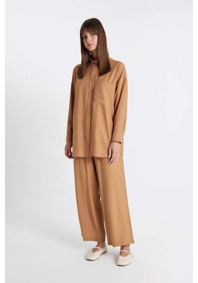 DeFacto Geniş Paça Basic Düz Harem Pantolon C6483AX24SMBN153