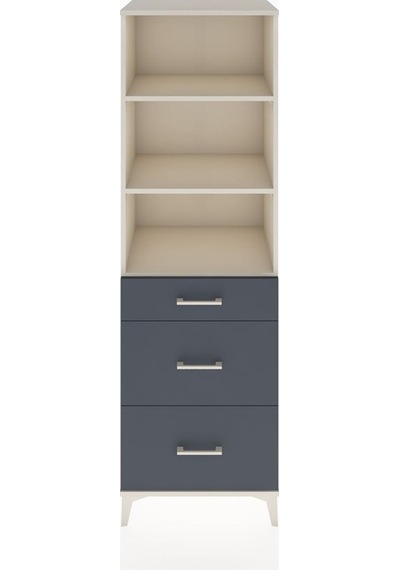 Hyperion Dolap 3 Raflı 3 Çekmeceli 60x44x195 Aytaşı-antrasit Aytaşı
