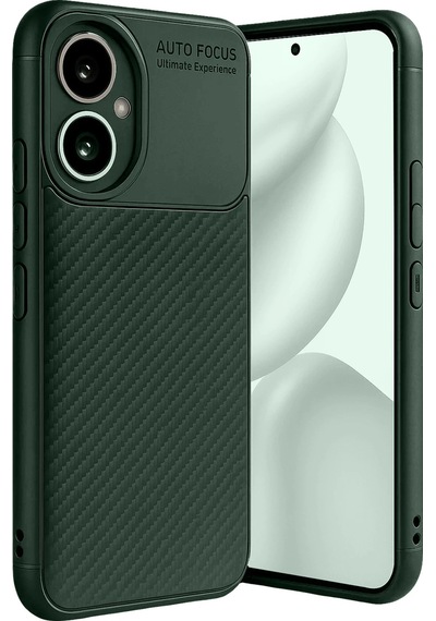 Ilkeshop Newface Honor 400 Kılıf Auto Focus Karbon Kapak - Koyu Yeşil