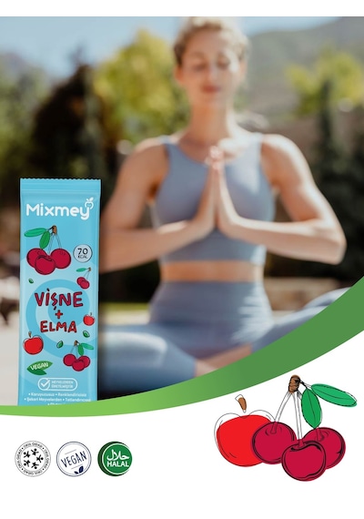 Vişne Meyve Barı 288 Adet Atıştırmalıklar Vegan, Glutensiz 20gr X 288 Adet
