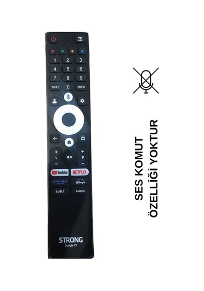 Ses Komutsuz Strong Profilo Uyumlu Google Tv Netflıx - Youtube - Prıme Vıdeo - Dısney+ Tuşlu Lcd-led Tv Kumanda