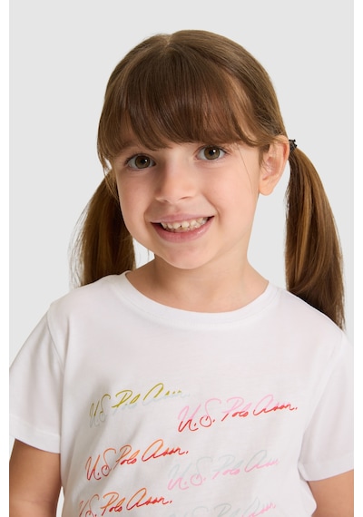 U.s. Polo Assn. Kız Çocuk Beyaz Tişört 50325690-vr013