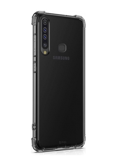 Blogy Galaxy A9 2018 İle Uyumlu Crystal Fit Kılıf Smoke Black