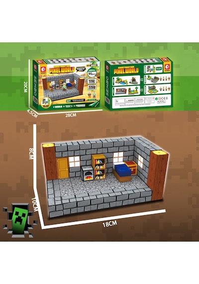 Sembo Block Pixelworld Serüven Manyetik Mıknatıslı Yapı Bloğu Seti 90 Parça