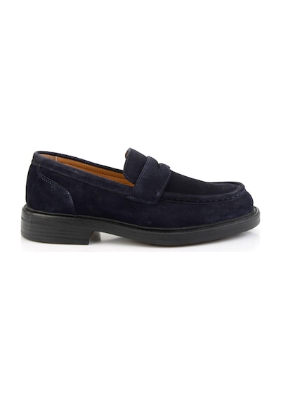 Lacivert Hakiki Deri Erkek Loafer Ayakkabı E01905003602 Lacivert