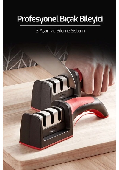 Bıçak Bileme Aleti Aparatı Profesyonel Bıçak Bileyici 3 Açılı Elmas Seramik Tungsten Çelik Bileme
