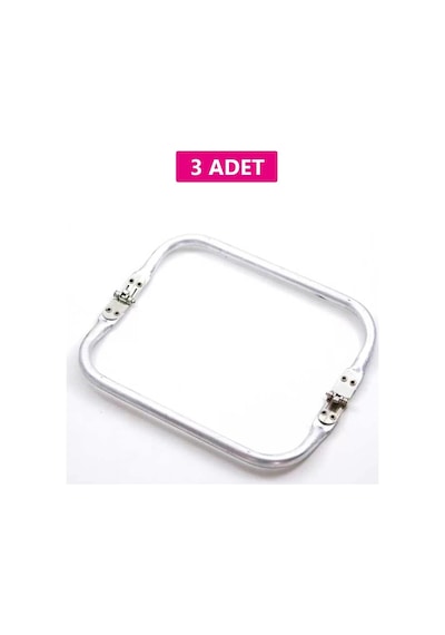 2K Gizli Metal Çanta Bursu 3 Adet - 20 Cm - Metal Çanta Aparatı Çanta Aksesuarı Açık Ahşap