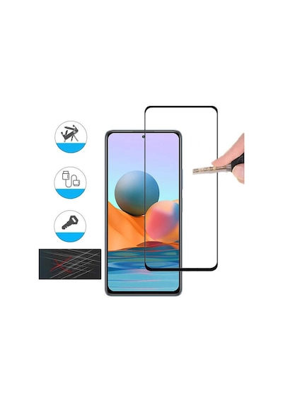 Nourthkiingdom Xiaomi Redmi Note 10 Uyumlu Kenarları Kırılmaya Dayanıklı Cam Ekran Koruyucu