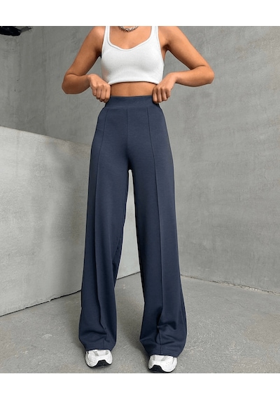 Ozer&Hermin Önü Çımalı Pantolon Füme - M / Füme Gri