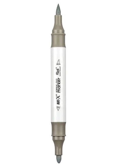 Rich Klm-17915 Art-x Akrilik Marker Kalem Duo 130 Taş Gri Standart