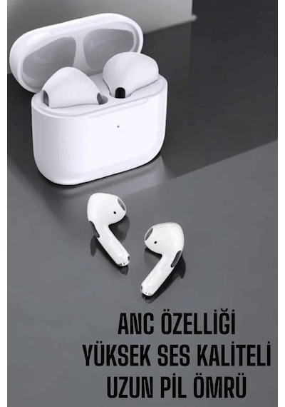 Beyaz - 782 - Yeni Nesil Pro Bluetooth Kulaklık Yüksek Ses Kaliteli - Muratech - Anc Özelliği