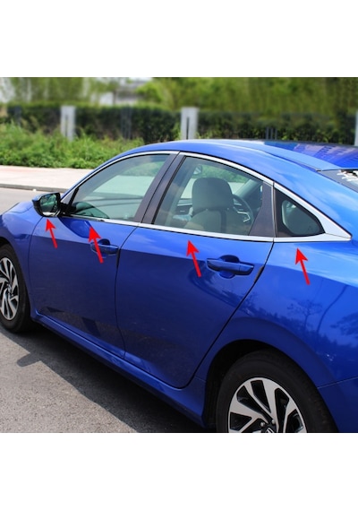 Honda Civic Fc5 Uyumlu Krom Cam Çerçevesi 2016+