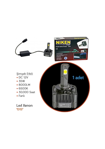 Niken D1s Led Xenon Pro Serisi 1 Adet 32w 8000 Lm