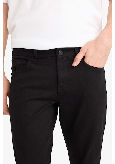 Defacto Carlo Skinny Fit Ekstra Dar Kalıp Normal Bel Ekstra Dar Paça Jean Pantolon R8763az25aunm40 Siyah