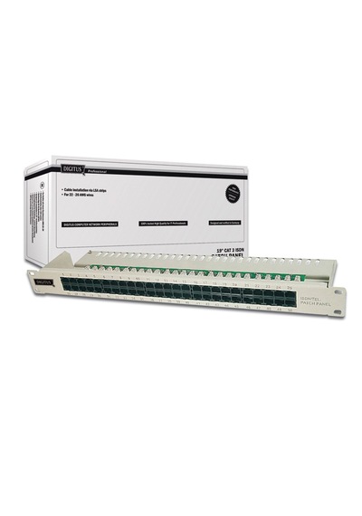 Digitus 19 Inch 50 Port Cat-3 Isdn Patch Panel, Zırhsız -18310
