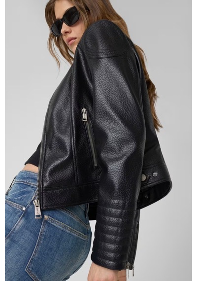 Guess Marlene Kadın Suni Deri Ceket W6yl25w2914 Siyah