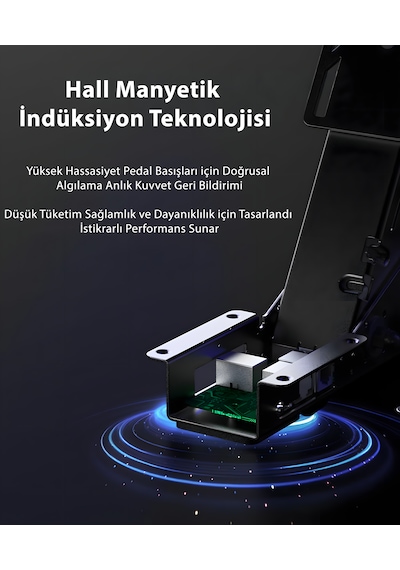 Pxn Pd Hm Hall Manyetik Sensörlü Gaz Ve Fren Pedalı - Tam Metal Profesyonel Yarış Pedalı