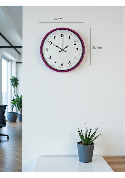 36 Cm Pembe Dekoratif Duvar Saati Diğer 78544969