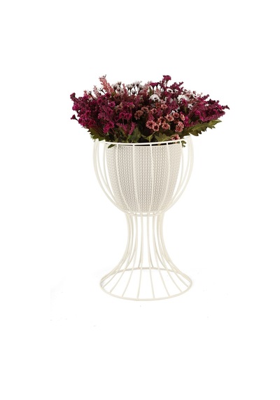 Anafor Saksılık Beyaz 43 Cm Krem Saksı