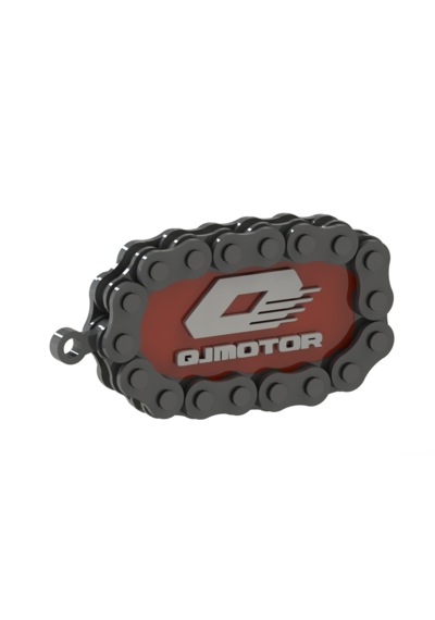 Qj Motor Zincir Detaylı Anahtarlık Kırmızı