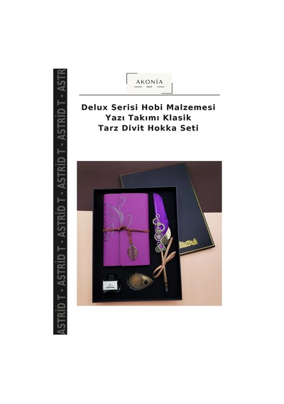 Delux Serisi Hobi Malzemesi Yazı Takımı Klasik Tarz Divit Hokka Seti Çok Renkli