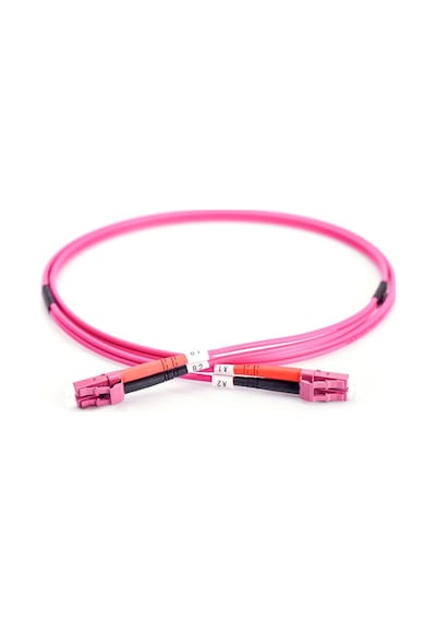 Fiber Optik Patch Kablo, Çift Yönlü, Lc - Lc, Mm Om4 50/125 Μ, 2 Metre