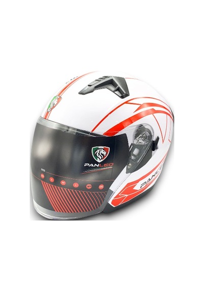 Motosiklet Kask Panleo H2 528 Beyaz-red Beyaz - Kırmızı