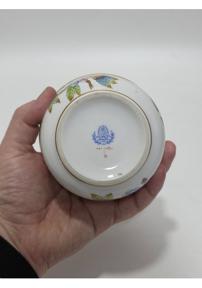 Herend 662 Kraliçe Victoria Vbo El Boyama Porselen Şekerlik